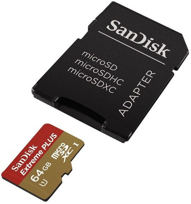 SanDisk Micro SDXC Extreme Plus 64GB 95MB/s UHS-I U3 + SD adaptér_42463772