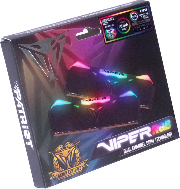 Patriot VIPER RGB 16GB (2x8GB) DDR4 3000 CL15, černá
