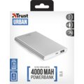 Trust Ula Thin Metal PowerBank 4000 mAh, stříbrná_802249449