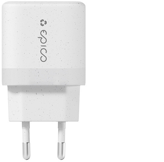 EPICO Resolve síťová nabíječka GaN, USB-C, 30W, bílá + USB-C kabel, 1.2m_2095897972