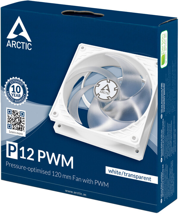Arctic P12 PWM, 120mm, bílá/transparent_1382046048
