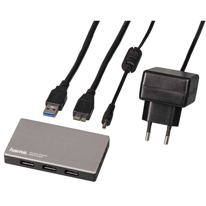 Hama USB 3.0 Hub 1:4 pro Ultrabooky s napájením