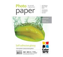 COLORWAY glossy self-adhesive 115g/m2, A4, 20 listů_1580814697