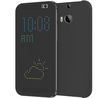 HTC pouzdro Dot Flip HC M100 pro HTC ONE M8, šedá_1073935652