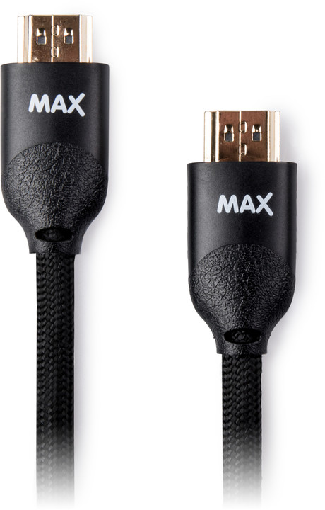 MAX MHC2200B kabel HDMI - HDMI 1.4 opletený 2m, černá_1656936950