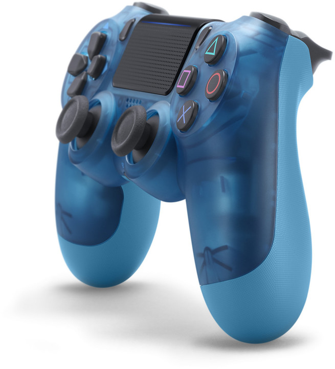 Sony PS4 DualShock 4 v2, průhledný modrý_320673222
