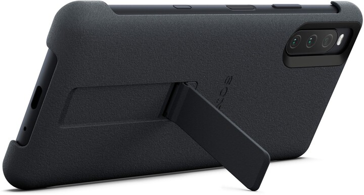 Sony zadní kryt pro Sony Xperia 10 III 5G se stojánkem, antibakteriální, černá_881079185