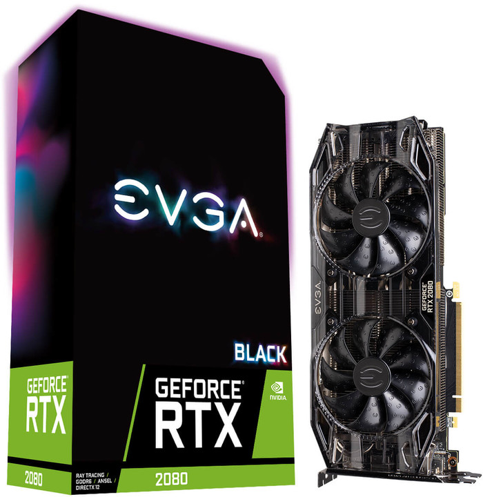 EVGA GeForce RTX 2080 BLACK EDITION GAMING, 8GB GDDR6_1292643229