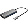 PremiumCord adaptér USB 3.1 Type-C male na HDMI female + 3x USB 3.0, aluminum_379237581