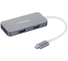 Minix NEO-C Mini Grey adapter - 1x HDMI (4K), 2x USB 3.0, 1x USB-C power delivery(PD)_1820310796