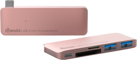 Gmobi Multi-port USB-C Hub, růžová/zlatá_1705755093