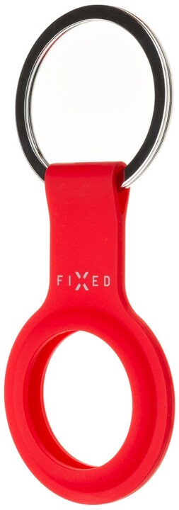 FIXED silikonové pouzdro s kroužkem Silky pro Apple AirTag, červená_1901638196