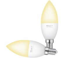 Trust Smart WiFi LED žárovka, E14, svíčka, bílá, 2 ks 71297