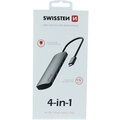 SWISSTEN USB-C hub 4v1, 4x USB 3.0, hliník_239763938