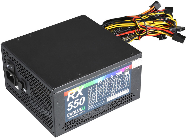 Evolveo RX 550 - 550W, RGB, bulk_2116721168
