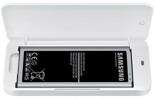 Samsung baterie s nabíjecím stojánkem EB-KN910B pro Galaxy Note 4, bílá_1456806803