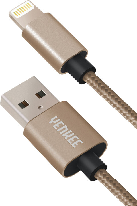 YENKEE YCU 601 GD USB / lightning kabel 1 m, zlatá_1552827497