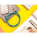 PlusUs LifeStar Premium Handcrafted USB Charge &amp; Sync cable (1m) Lightning - Turquoise / Light Gold_997524817