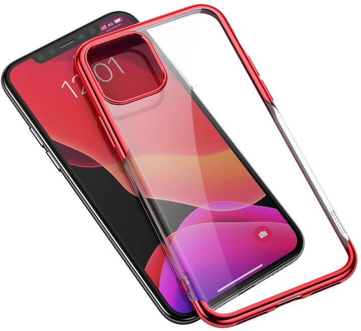 BASEUS Shining Series gelový ochranný kryt pro Apple iPhone 11 Pro Max, červená_1696799052