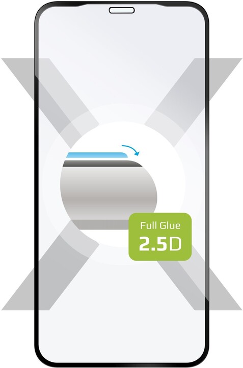 FIXED ochranné tvrzené sklo Full-Cover pro iPhone XR/11, lepení přes celý displej, černá_1564889833