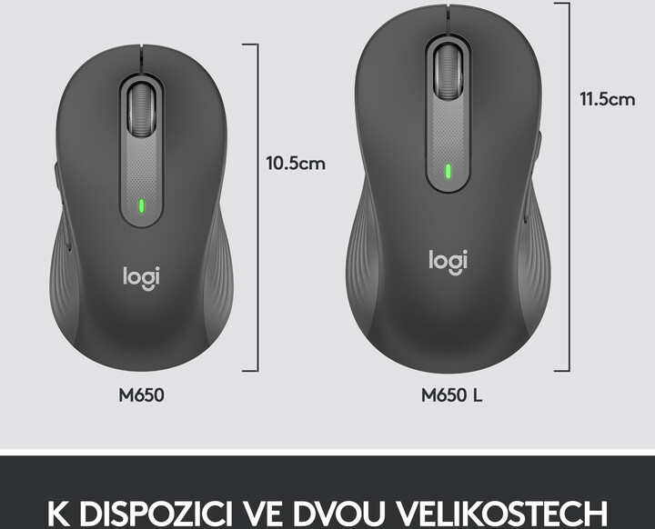 Logitech M650, šedá_251602111