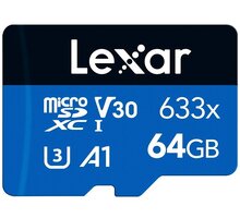 Lexar High-Performance 633x UHS-I U3 (Class 10) micro SDXC 64GB LMS0633064G-BNNNG