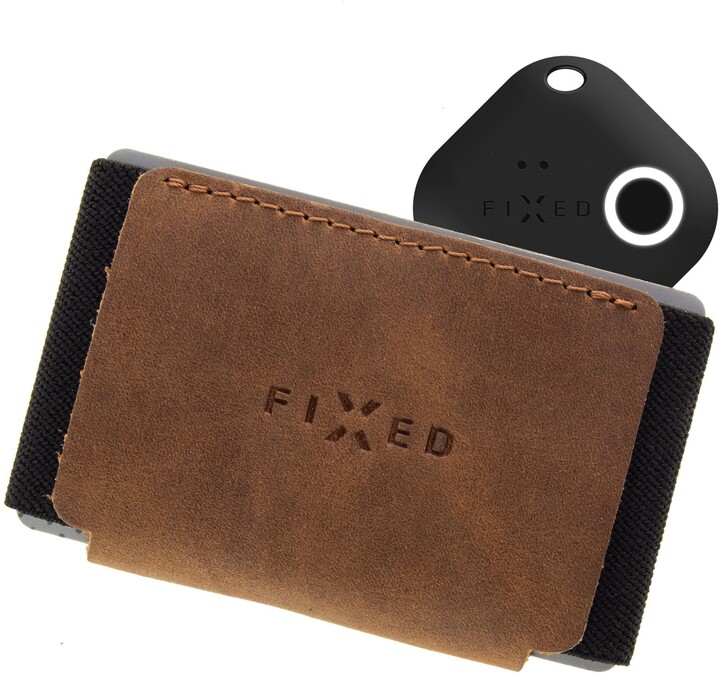 FIXED peněženka Smile Tiny Wallet se smart trackerem, hnědá_242925928