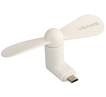 USAMS ZB021 Mobile Phone Fan USB/microUSB, bílý_1687904691