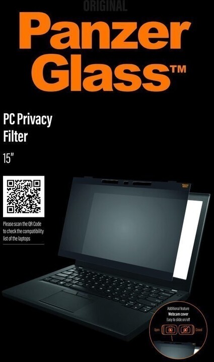 PanzerGlass Privacy filtr pro zvýšení soukromí k notebooku 15&quot;_1601565055