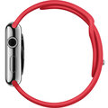 Apple Watch 42mm stříbrné kovové pouzdro se sportovním červeným řemínkem_686565817