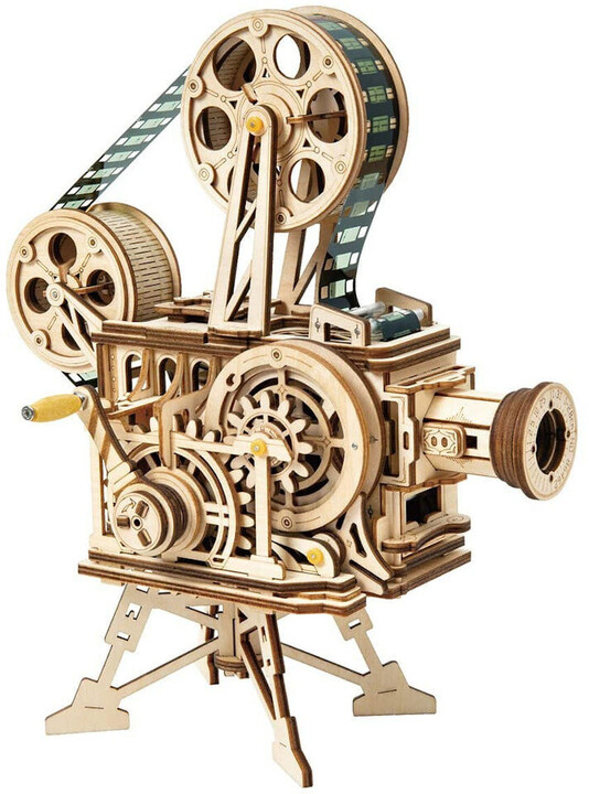 Stavebnice RoboTime - Filmový projektor, mechanická, dřevěná_227219159