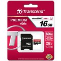 Transcend Micro SDHC Premium 400x 16GB 60MB/s UHS-I + SD adaptér_36546710