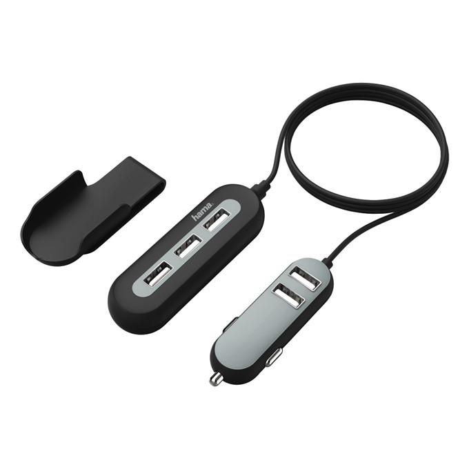 Hama kabelová USB nabíječka do vozidla 2+3, AutoDetect, 10 A, 2 m_530264832