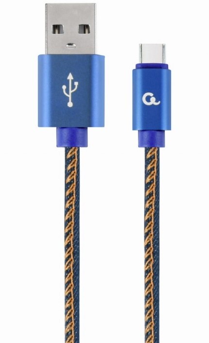 Gembird kabel CABLEXPERT USB-A - USB-C, M/M, PREMIUM QUALITY, opletený, 1m, jeans_578672265