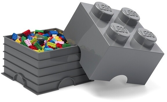 Úložný box LEGO, malý (4), tmavě šedá_724468206