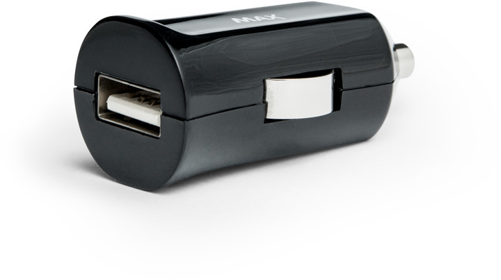 MAX rychlonabíjecí autonabíječka MCC1100B s 1 x USB výstupem, 2.4 A, černá_1320448232