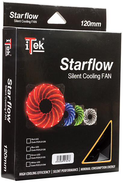 iTek Star Flow - 120mm, Red LED, 3+4pin, Silent_235061906