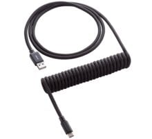 CableMod Classic Coiled Cable, USB-C/USB-A, 1,5m, Midnight Black_2006404633