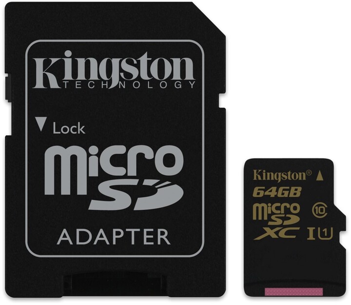 Kingston Micro SDXC 64GB Class 10 UHS-I + SD adaptér_1689512001