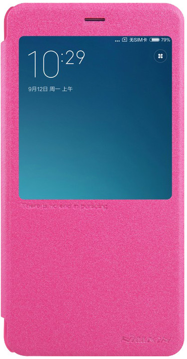 Nillkin Sparkle Leather Case pro Xiaomi Redmi 4, červená_858081625
