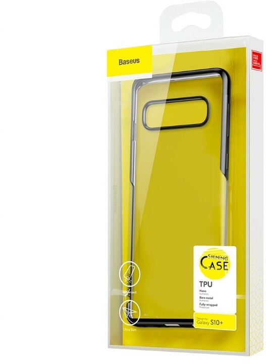 Baseus pouzdro Shining pro Samsung S10+, černá_181297913