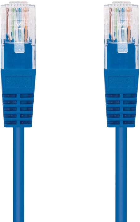 C-TECH kabel UTP, Cat5e, 0.25m, modrá_1903582531