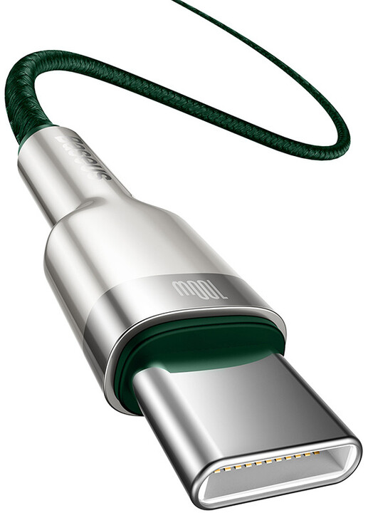 BASEUS kabel Cafule USB-C - USB-C, nabíjecí, datový, 100W, 2m, zelená_218461135