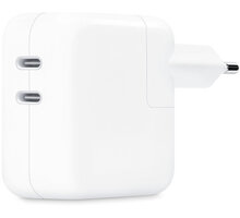 Apple napájecí adaptér USB-C, dvouportový, 35W, bílá_1752647777