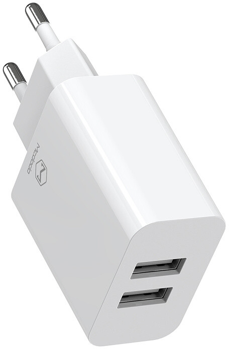 Mcdodo cestovní nabíječka, 2xUSB-A, bílá + kabel USB-C - USB-A, 1m_924075049