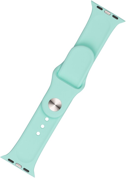 FIXED silikonový řemínek pro Apple Watch 38/40/41mm, 2 délky, světle zelená_1840290936