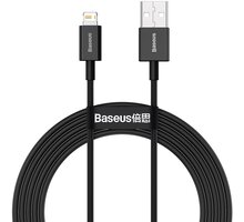 BASEUS kabel Superior Series USB-A - Lightning, rychlonabíjecí, 2.4A, 2m, černá_1640506960