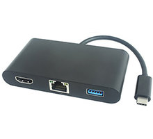 PremiumCord převodník USB3.1 na HDMI + Audio + USB3.0 + RJ45 + PD charge_2032959001