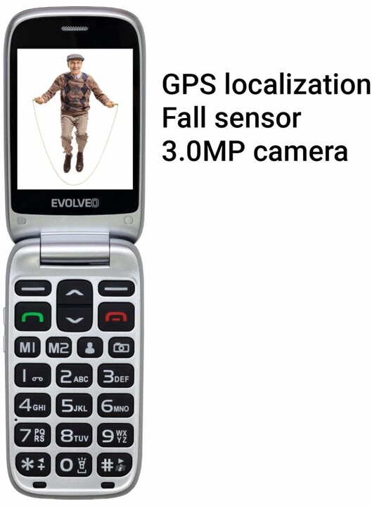 Evolveo EasyPhone FP, Black_472629770
