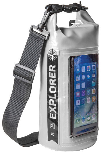 CELLY voděodolný vak Explorer 2L s kapsou na telefon do 6,2&quot;, šedý_839489557
